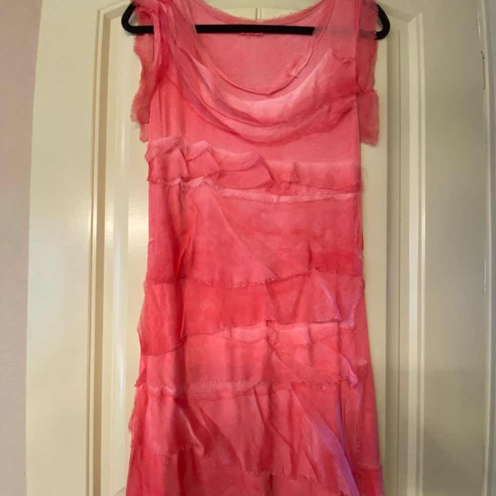 Washable sleeveless silk dress